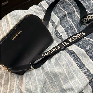 Michael Kors Black and Gold Crossbody Bag